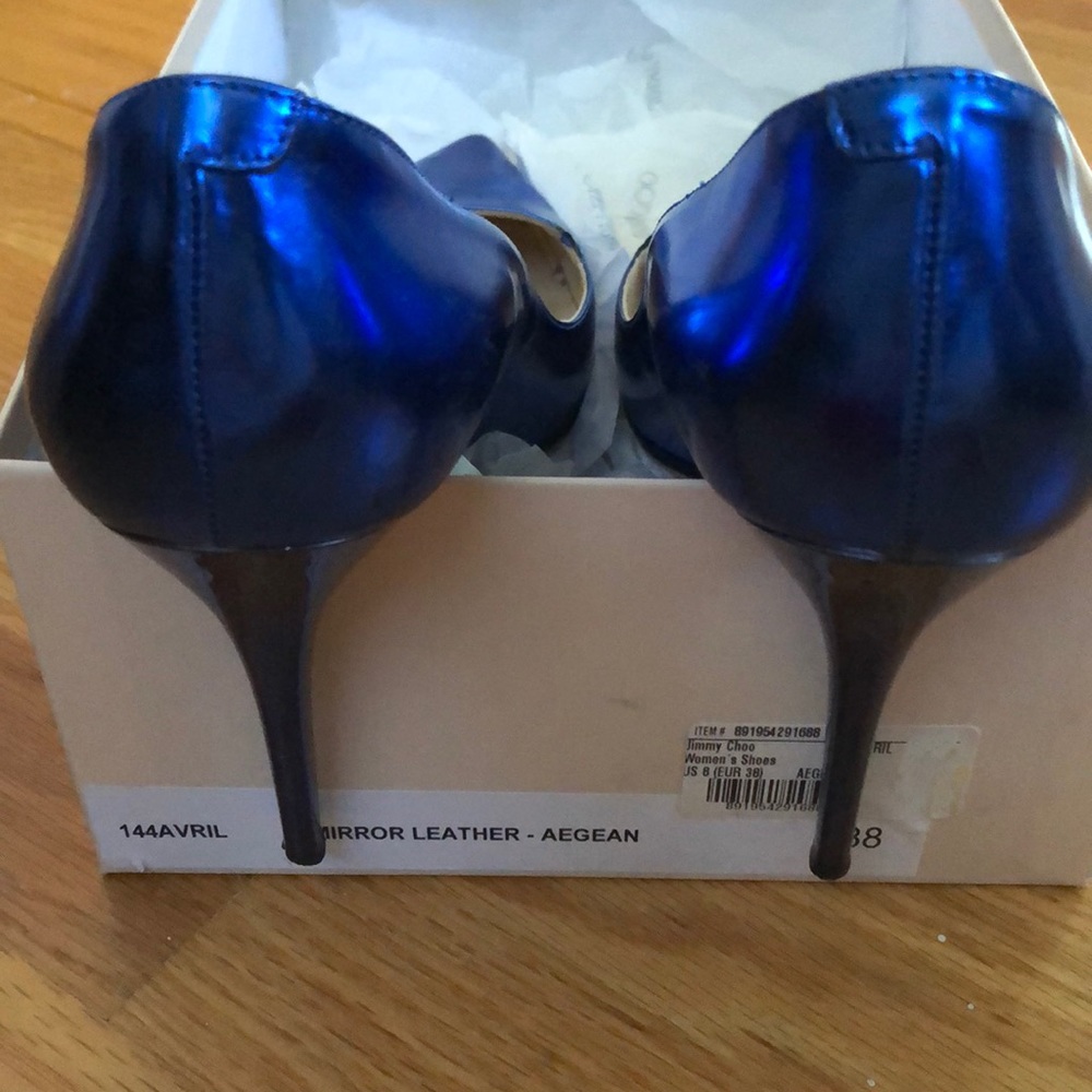 Jimmy Choo “Mirror” Aegean leather heels - Picture 6 of 7